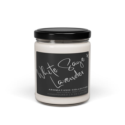 Relaxing White Sage & Lavender Soy Candle - Eco-Friendly Aromatherapy, Home Decor, Gift for Her, Self-Care, Housewarming