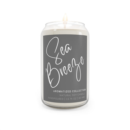 Sea Breeze Scented Soy Candle - Relaxing Aromatherapy for Home, Gift for Her, Spa Decor, Elegant Candle Gift, Eco-Friendly Candle