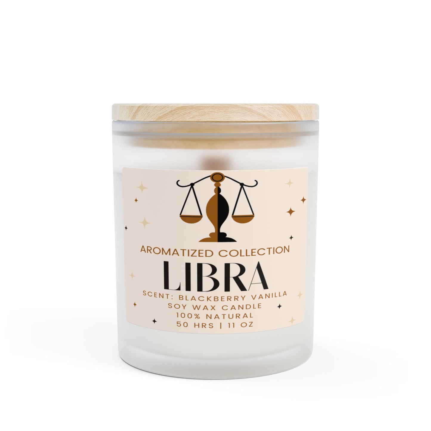 Libra Blackberry Vanilla Aromatherapy Candle, Natural Soy Wax, Home Decor, Gift for Her, Birthday Gift, Cozy Vibes, Zodiac Collection