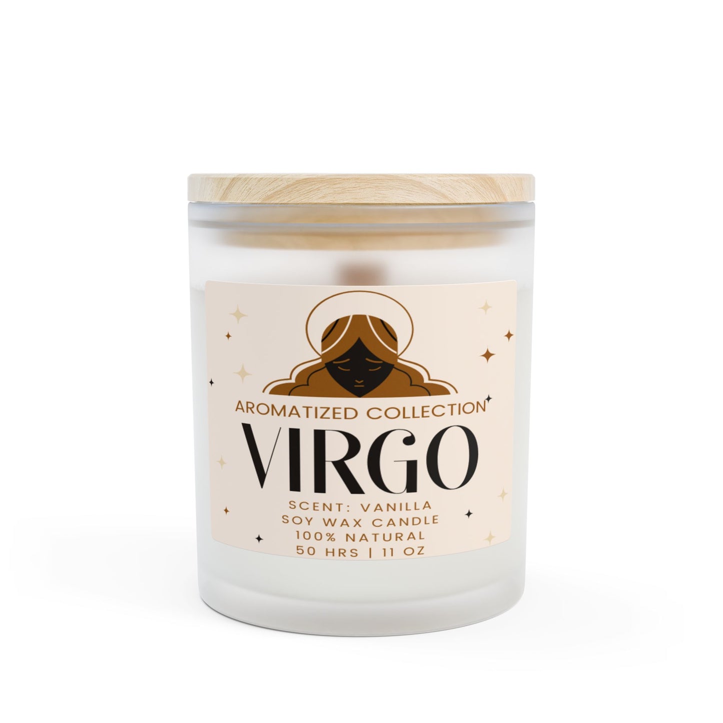 Virgo Vanilla Scented Candle - Aromatherapy Gift for Zodiac Lovers, Home Decor, Self-Care, Relaxation, Birthdays