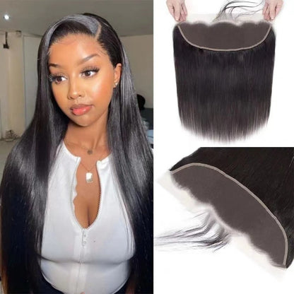 13x4 Frontal Handmade Lace Closures Human Hair